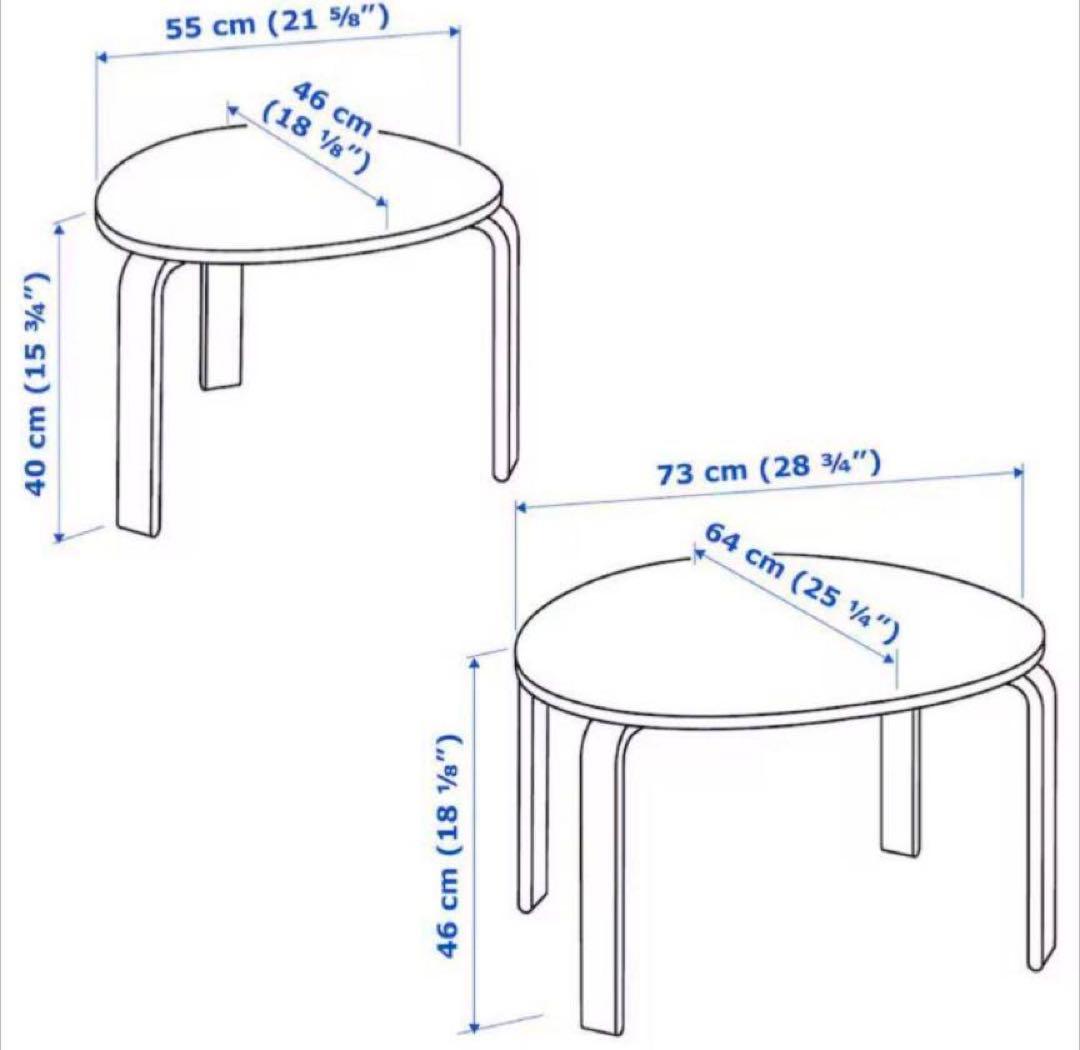 ■送料込■IKEA スヴァルスタ ネストテーブル ローテーブル 収納 木製家具机