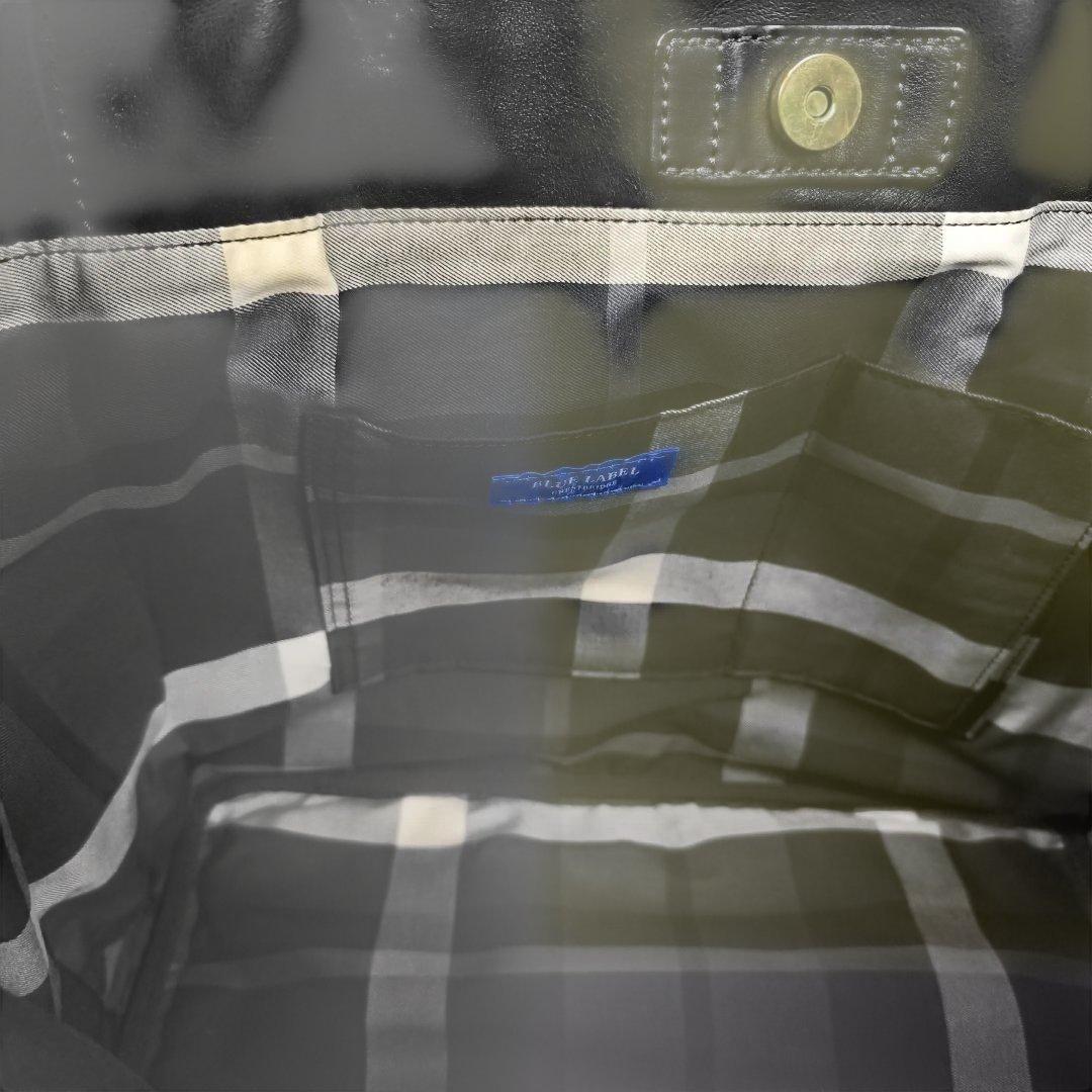 美品✨ ブルーレーベルクレストブリッジ トートバッグ レザー 肩掛け A4可 黒