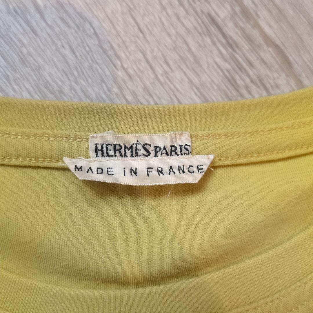 クリーニング済♡HERMES ノースリーブ イエロー サイズ38