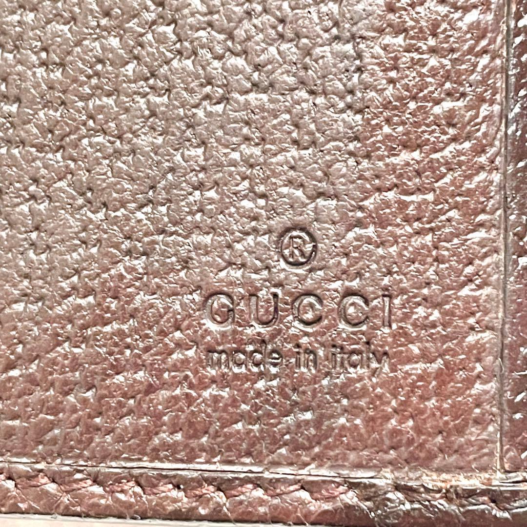 グッチ　長財布　GGキャンバス　ロゴプレート　Wホック　ブラウン　1118-④