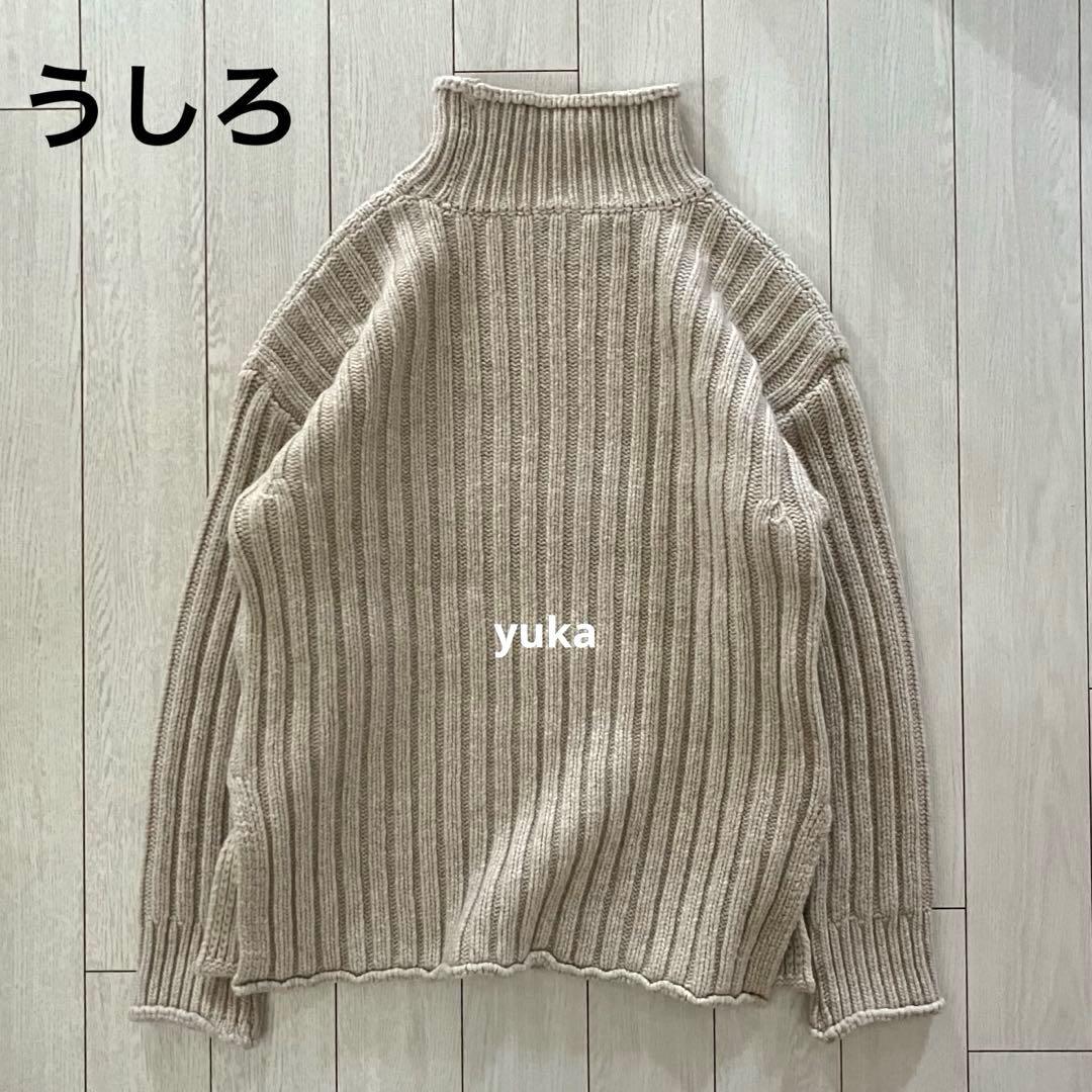 極美品✨ELBORN ラムウール ローゲージニット タートルネック