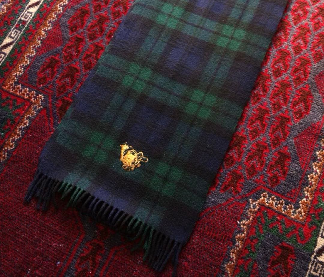 Polo Ralph Lauren カシミヤ マフラー ブラックウォッチ ポロ