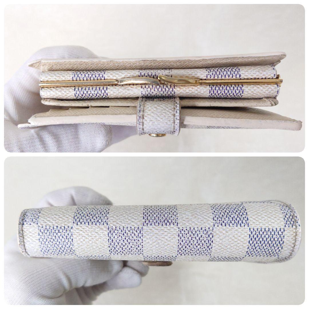 【大人気】ルイ ヴィトン がま口財布ダミエ アズール ポルトフォイユ ヴィエノワ