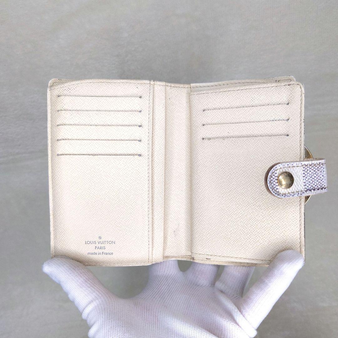 【大人気】ルイ ヴィトン がま口財布ダミエ アズール ポルトフォイユ ヴィエノワ