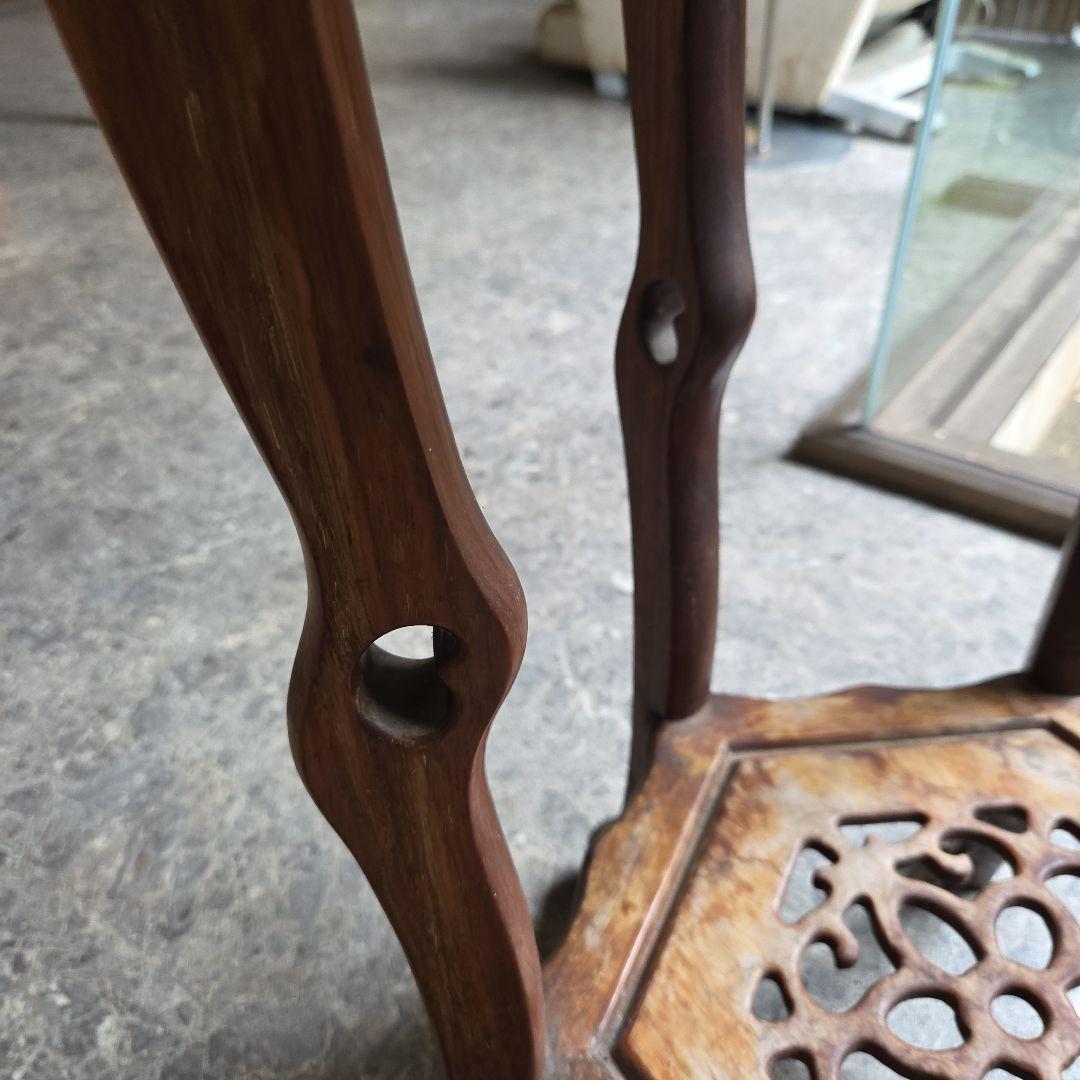 花台 高め花台 花瓶スタンド 木製 アンティーク 骨董品