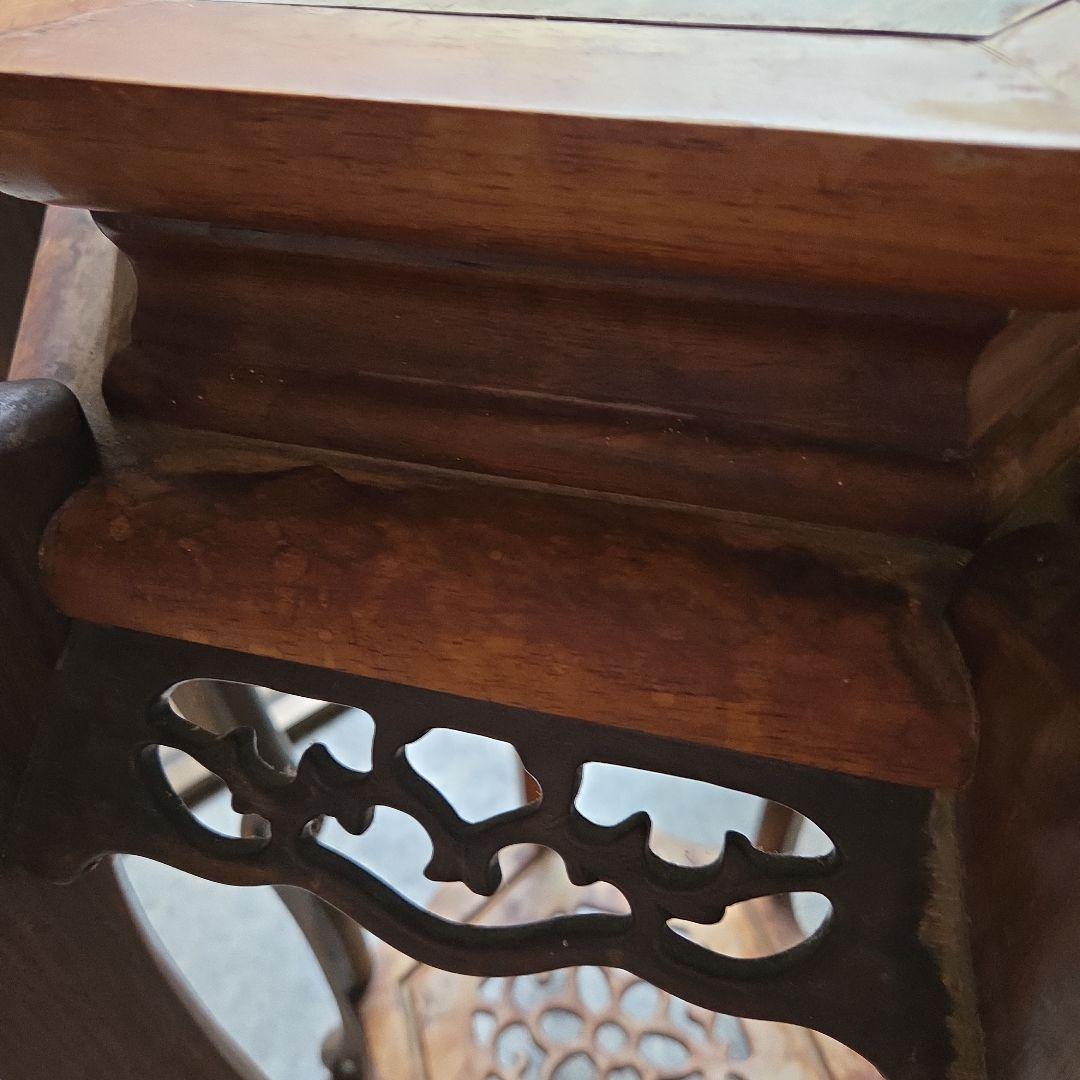 花台 高め花台 花瓶スタンド 木製 アンティーク 骨董品