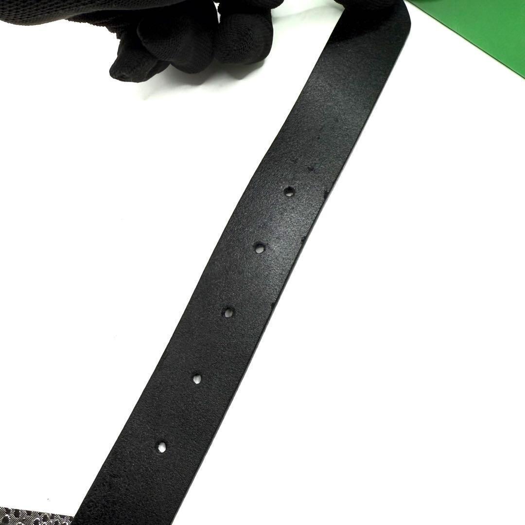 フェンディ ベルト ズッカ柄 シルバー金具 レザー ブラック