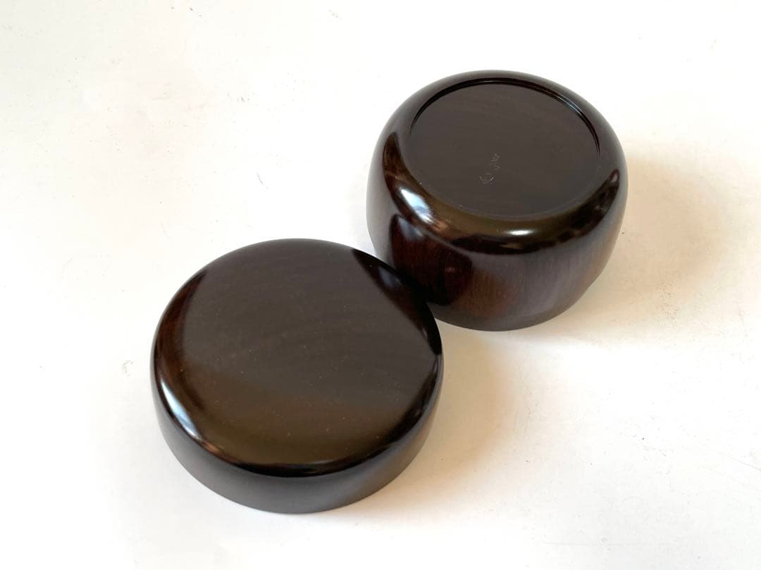 人間国宝　塗師　川北良造　縞黒檀　平棗　共箱　茶道具