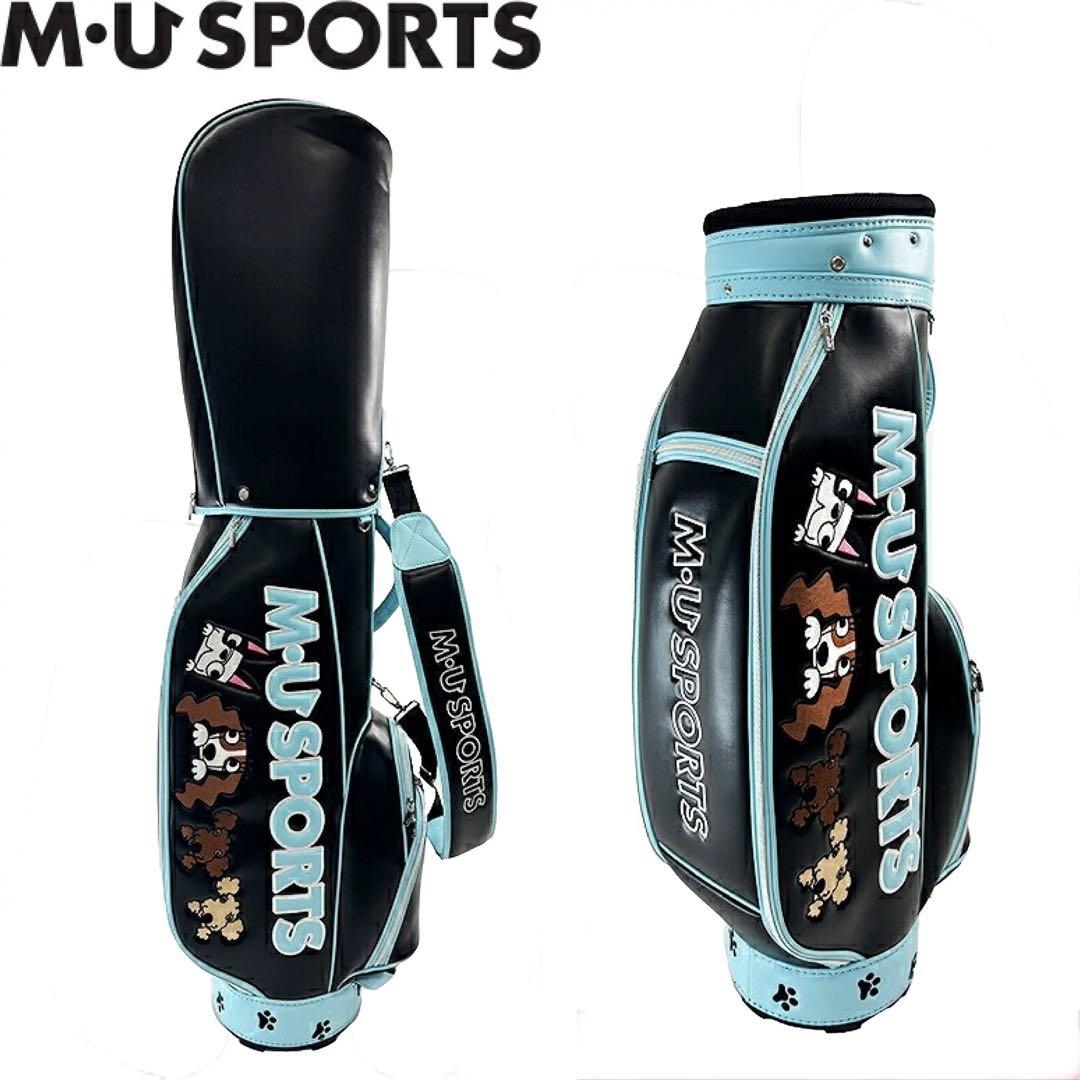 【新品】MUスポーツ 703R6154 キャディバッグ BLK エムユースポーツ