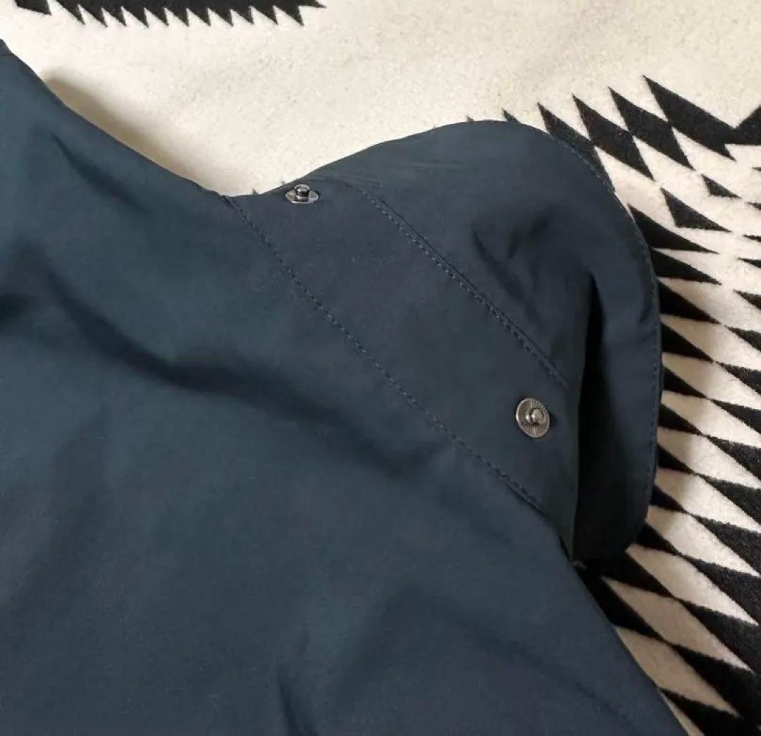 着用2回　Barbour ボーダー　42 ネイビー　2レイヤー　ノンオイル