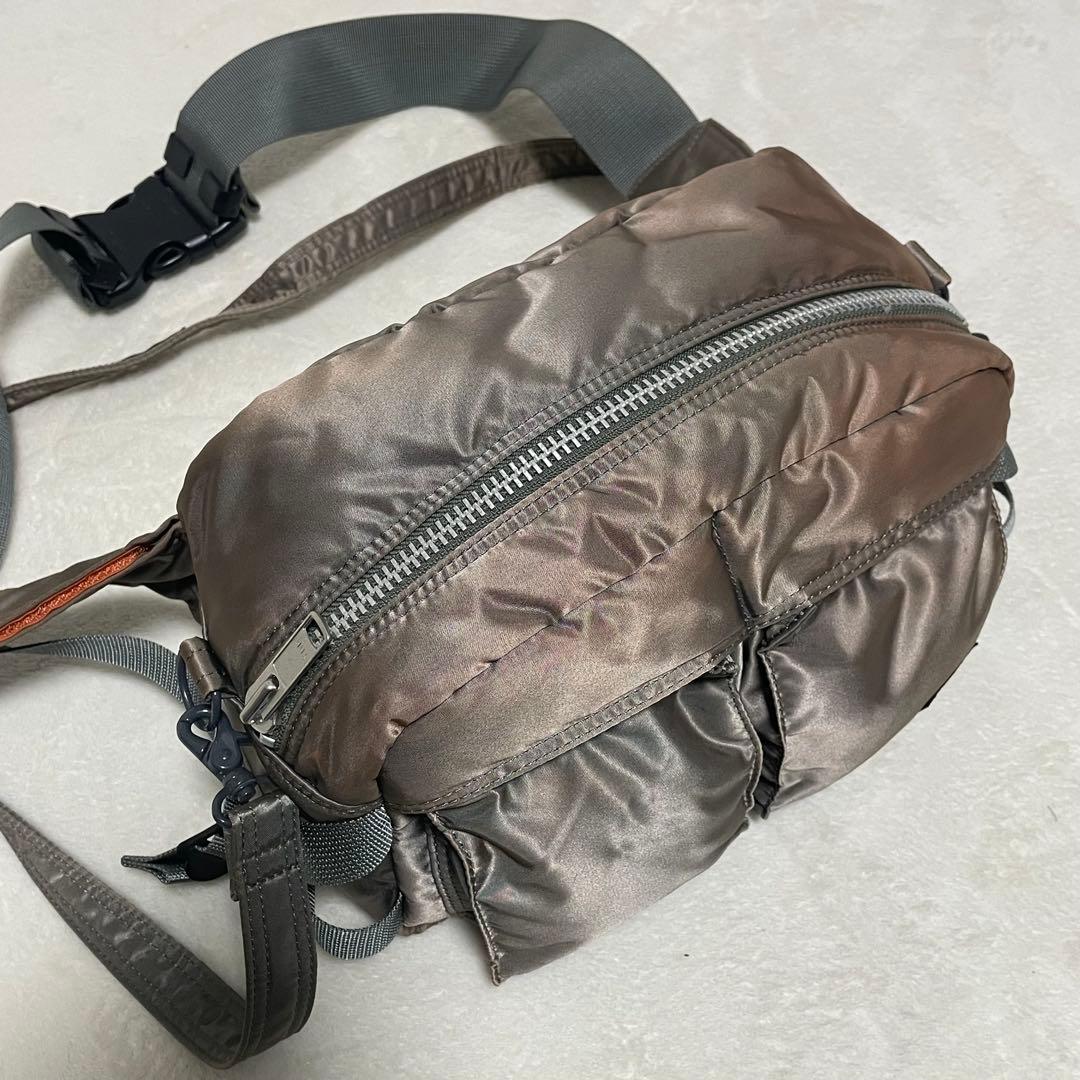 【未使用級•廃盤希少色】 PORTER タンカー ウエストバッグ シルバーグレー