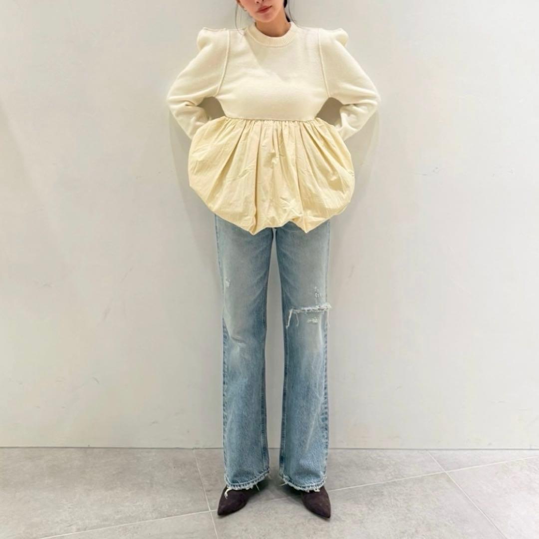 今期 CLANE DOCKING POWERSHOULDER KNIT TOPS