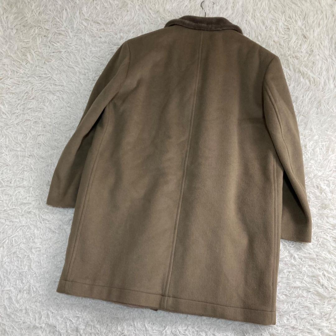 16563✨バーバリーズ 肉厚 ラムウール フェイクムートン ボアロングコート