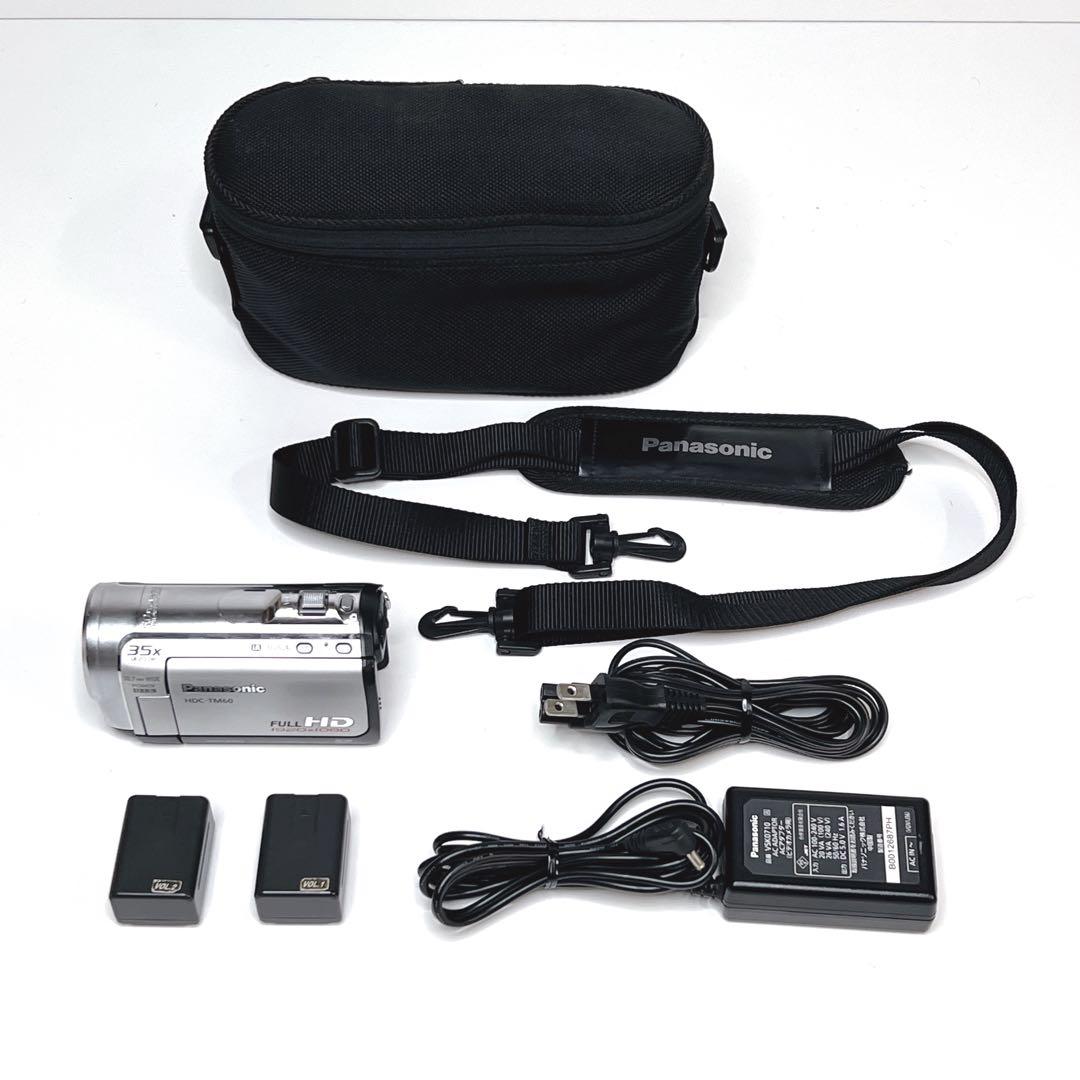 【美品】 Panasonic HDC-TM60 ビデオカメラ バッテリー2個