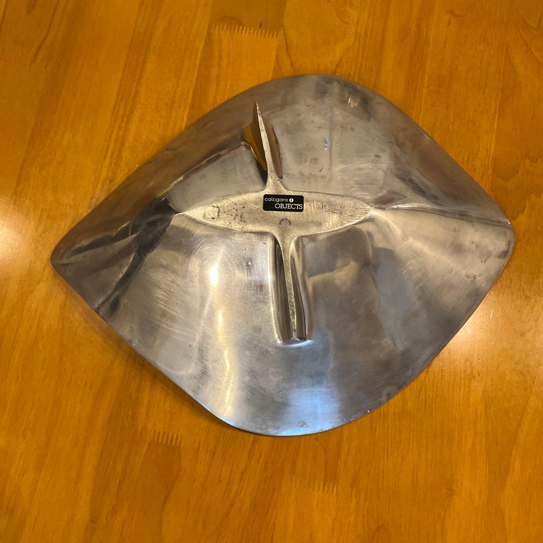 銀色の器　カリガス　リーフ型ボウル