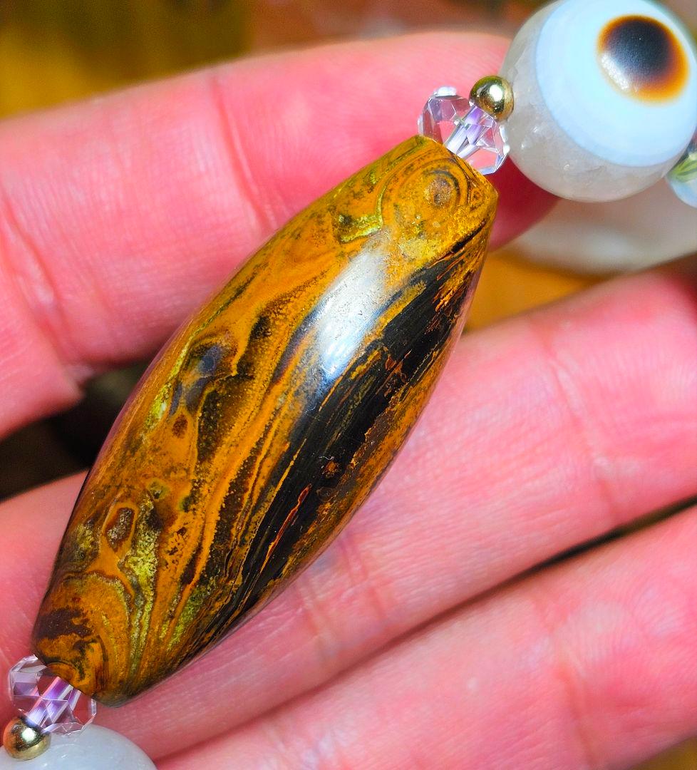 あらゆる邪気や魔を払う‼️九眼頁岩石のブレス