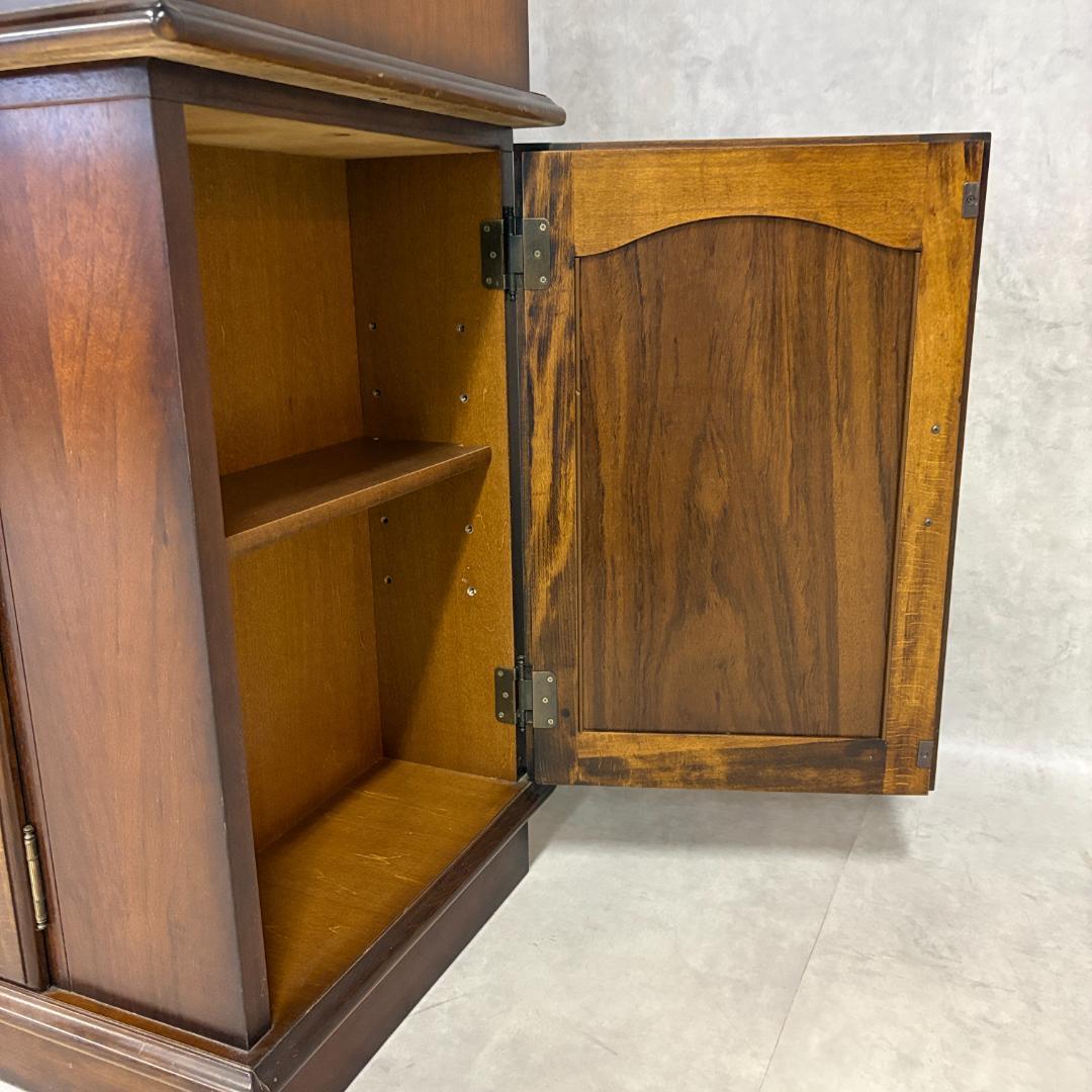 カリモク家具　レトロ家具　大型　ガラス戸棚　食器戸棚