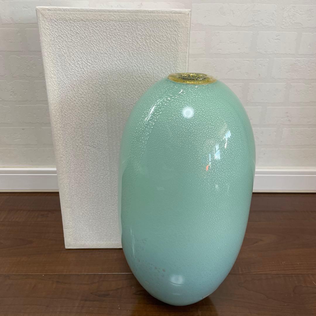 【箱付き】ガラス 花器　作家　岸本耕平