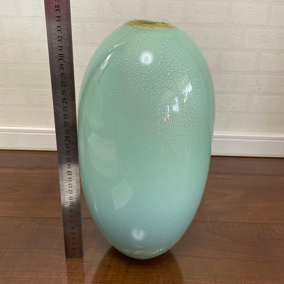 【箱付き】ガラス 花器　作家　岸本耕平