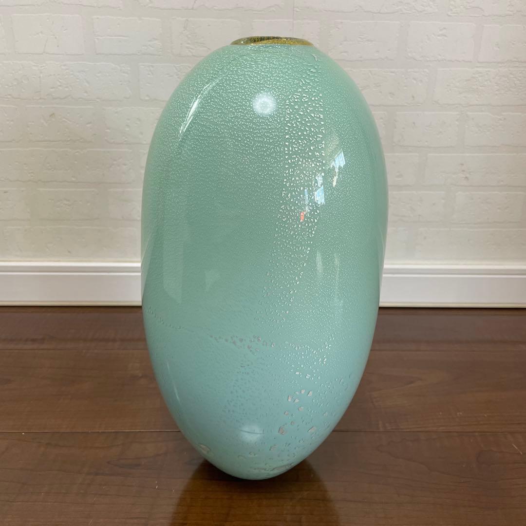 【箱付き】ガラス 花器　作家　岸本耕平