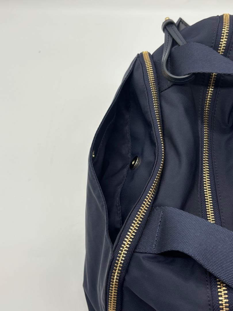 【美品】アニエスベー ネイビー ボストンバッグ ショルダー 2way 南京錠