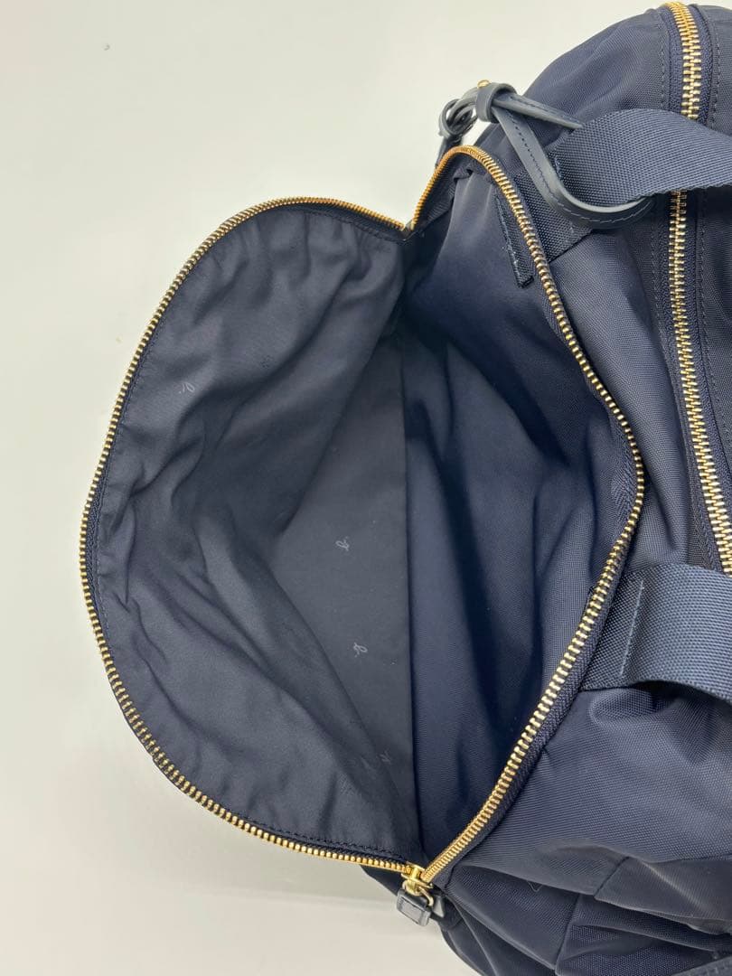 【美品】アニエスベー ネイビー ボストンバッグ ショルダー 2way 南京錠