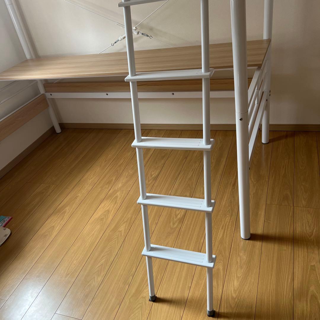 【中古品】机付きロフトベット　ホワイト