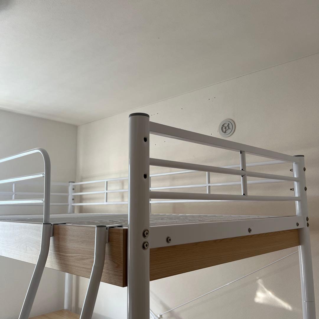 【中古品】机付きロフトベット　ホワイト