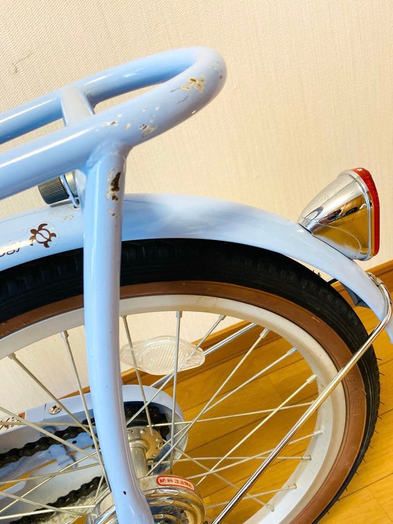 【引き取り限定】子供用自転車　マハロキッズ　18型　水色　駒あり