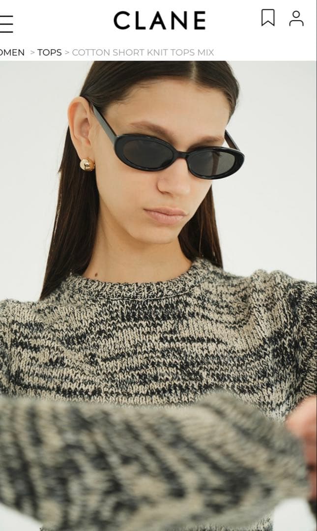 モ*モ様 CLANE COTTON SHORT KNIT TOPS