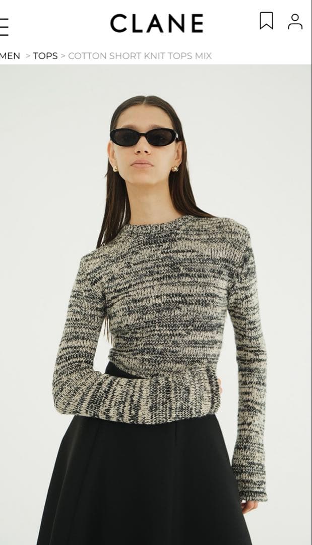 モ*モ様 CLANE COTTON SHORT KNIT TOPS