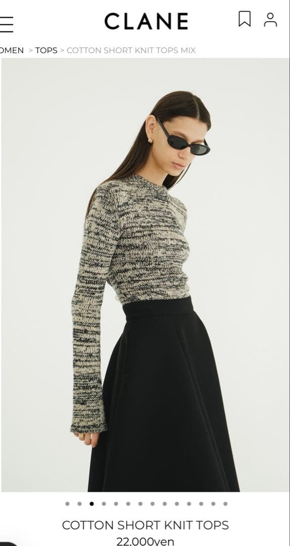 モ*モ様 CLANE COTTON SHORT KNIT TOPS