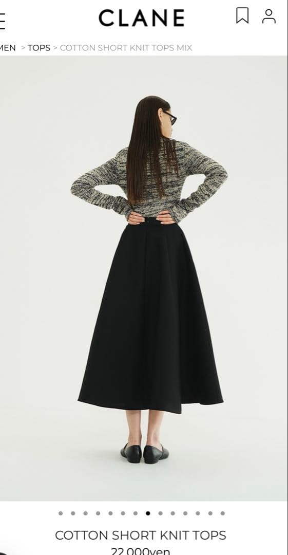 モ*モ様 CLANE COTTON SHORT KNIT TOPS