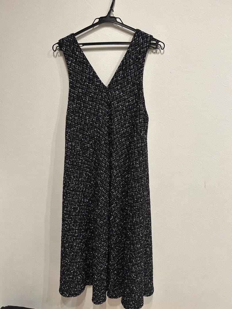 ままちゃん　ビアズリー ツイードフレアワンピース　０サイズ