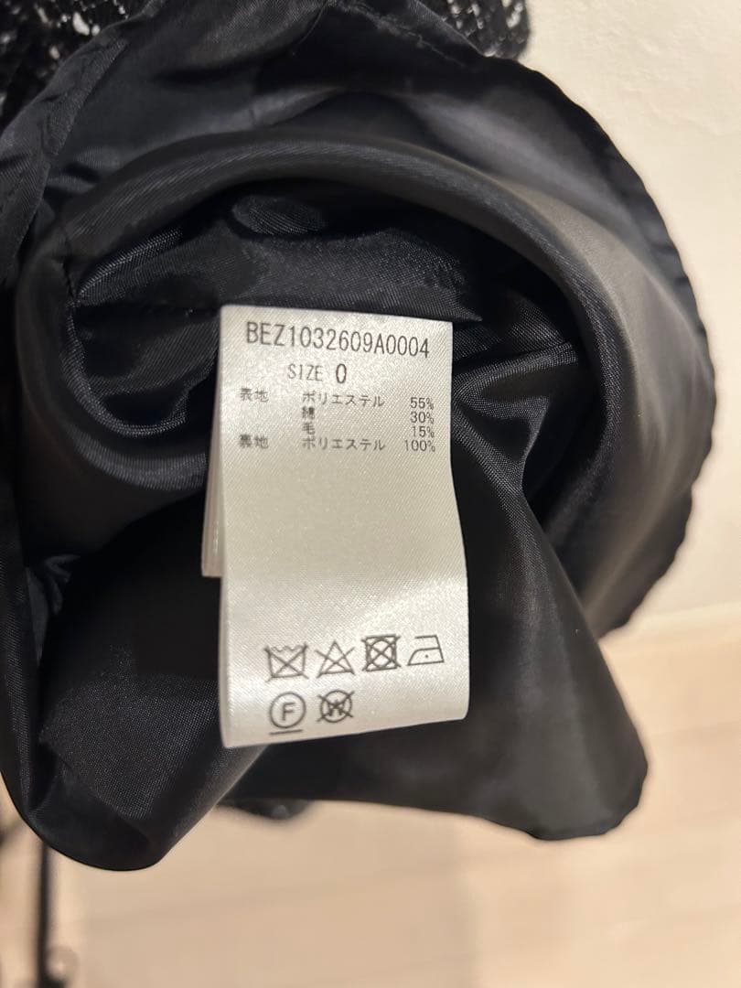 ままちゃん　ビアズリー ツイードフレアワンピース　０サイズ