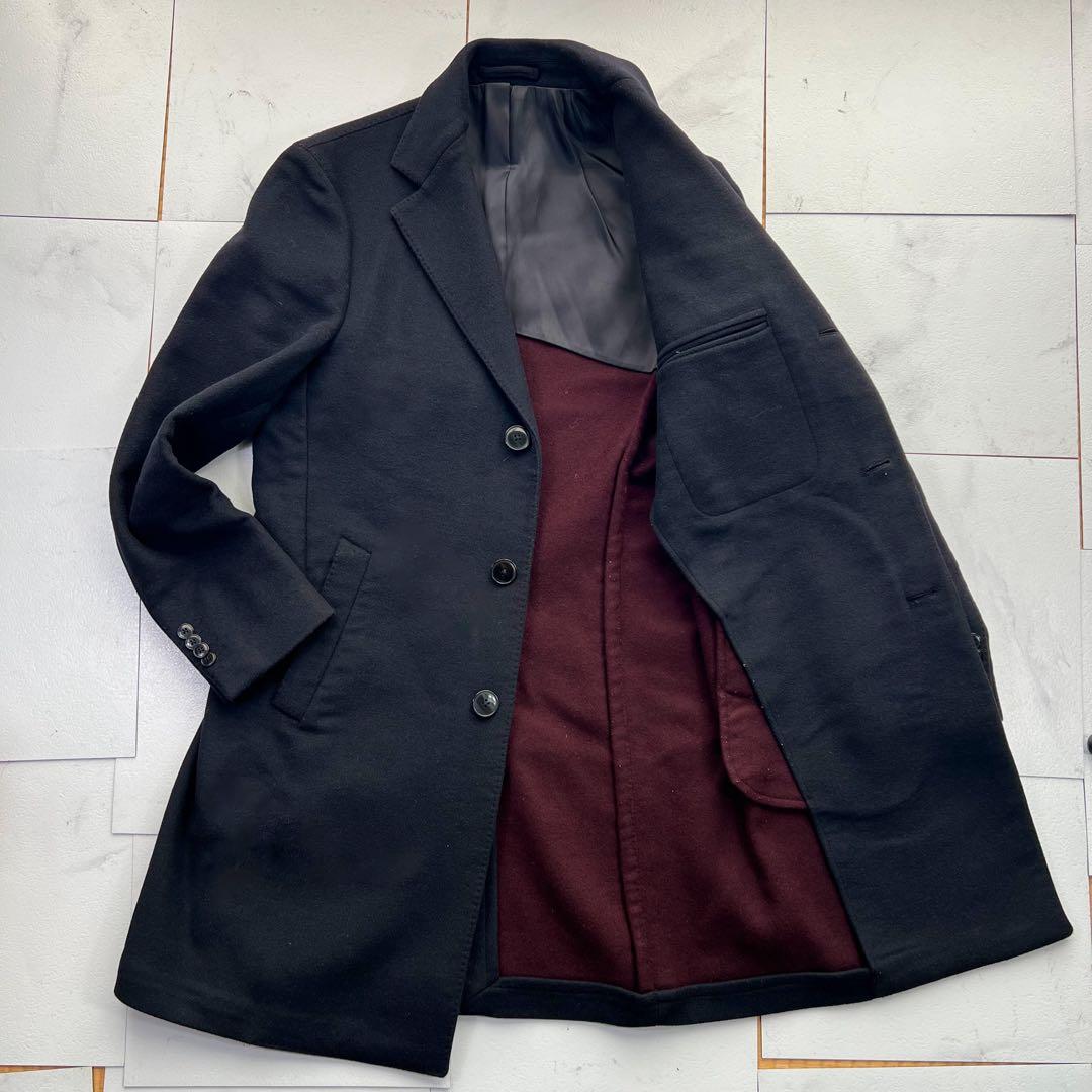 LARDINI ラルディーニ チェスターコート ウール　ブートニエール 48