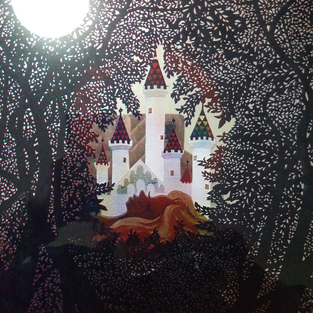 アンジェ　藤城清治 パブミラー 壁掛け 影絵作家の名作　巨匠　昭和レトロ