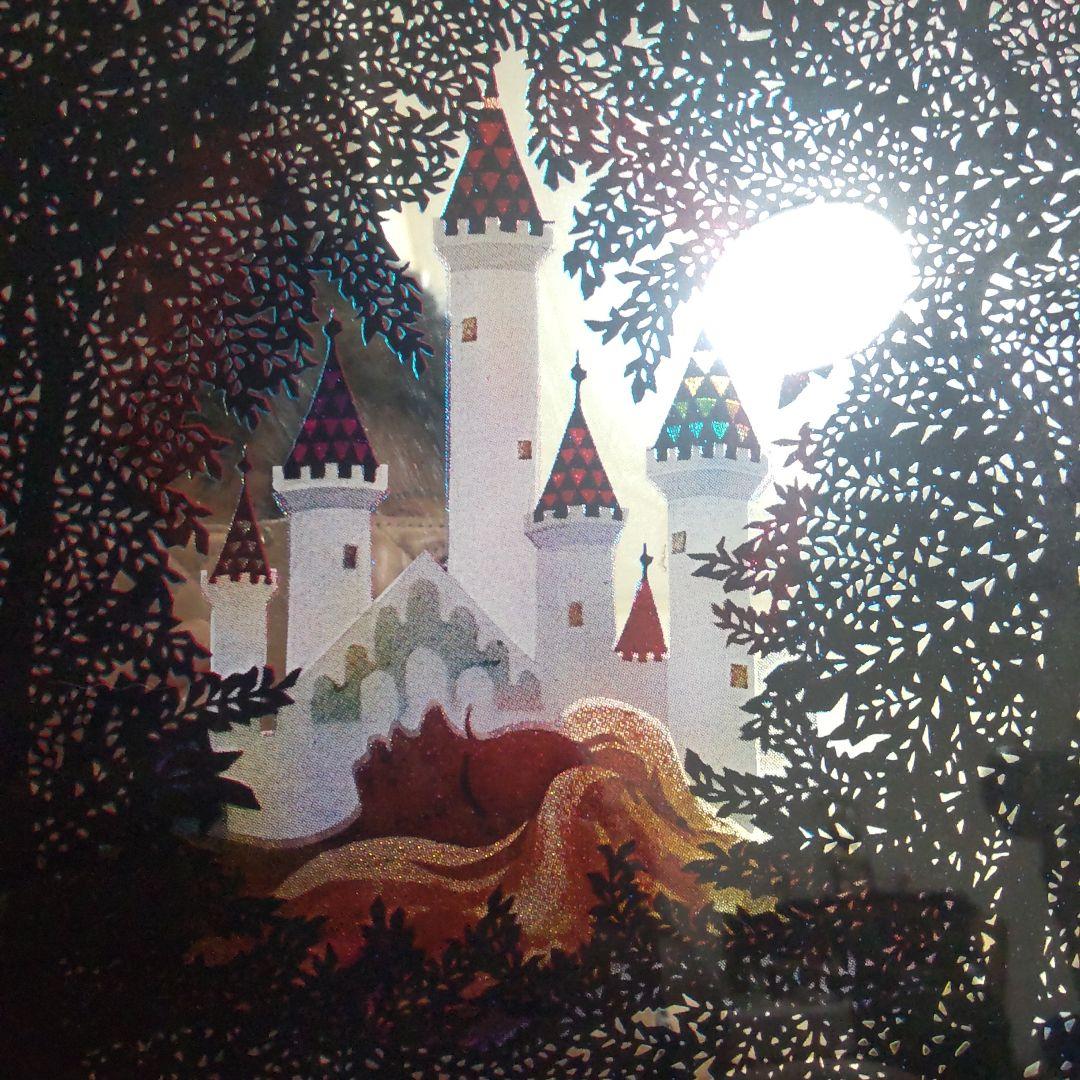 アンジェ　藤城清治 パブミラー 壁掛け 影絵作家の名作　巨匠　昭和レトロ