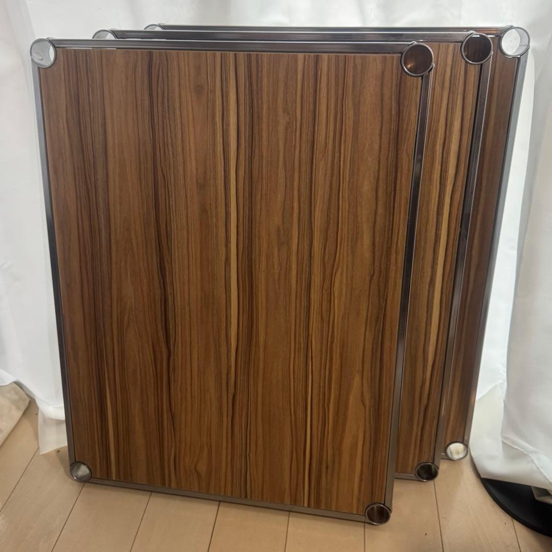 3枚　ルミナス　ドウシシャ　幅61×奥行46cm ポール径25mm用　木目調