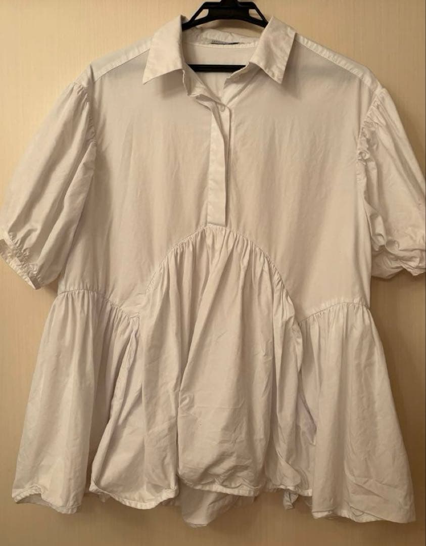 Cecilie Bahnsen ホワイトシャツ 半袖 フリル