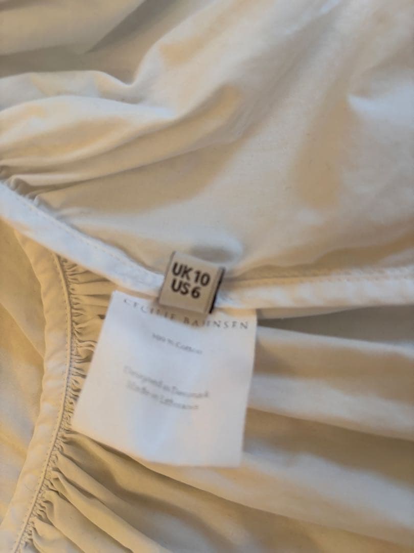 Cecilie Bahnsen ホワイトシャツ 半袖 フリル