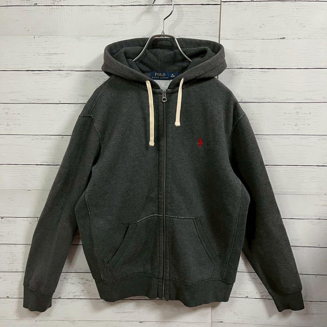 1【即完売モデル】ラルフローレン☆刺繍ロゴワンポイント ジップパーカー☆7422