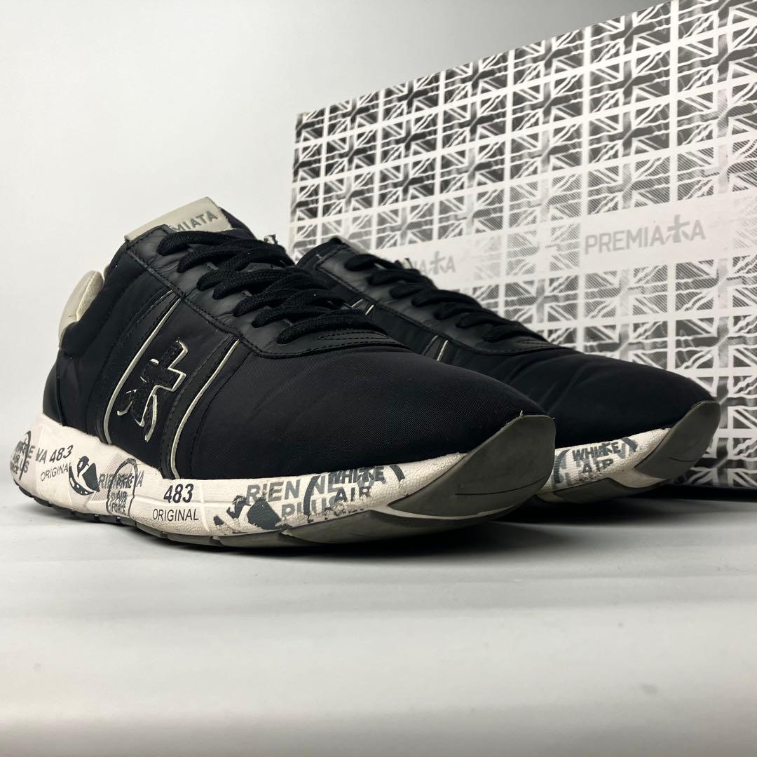 テラ　PREMIATA　プレミアータ　ナイロン　ロートップスニーカー黒43