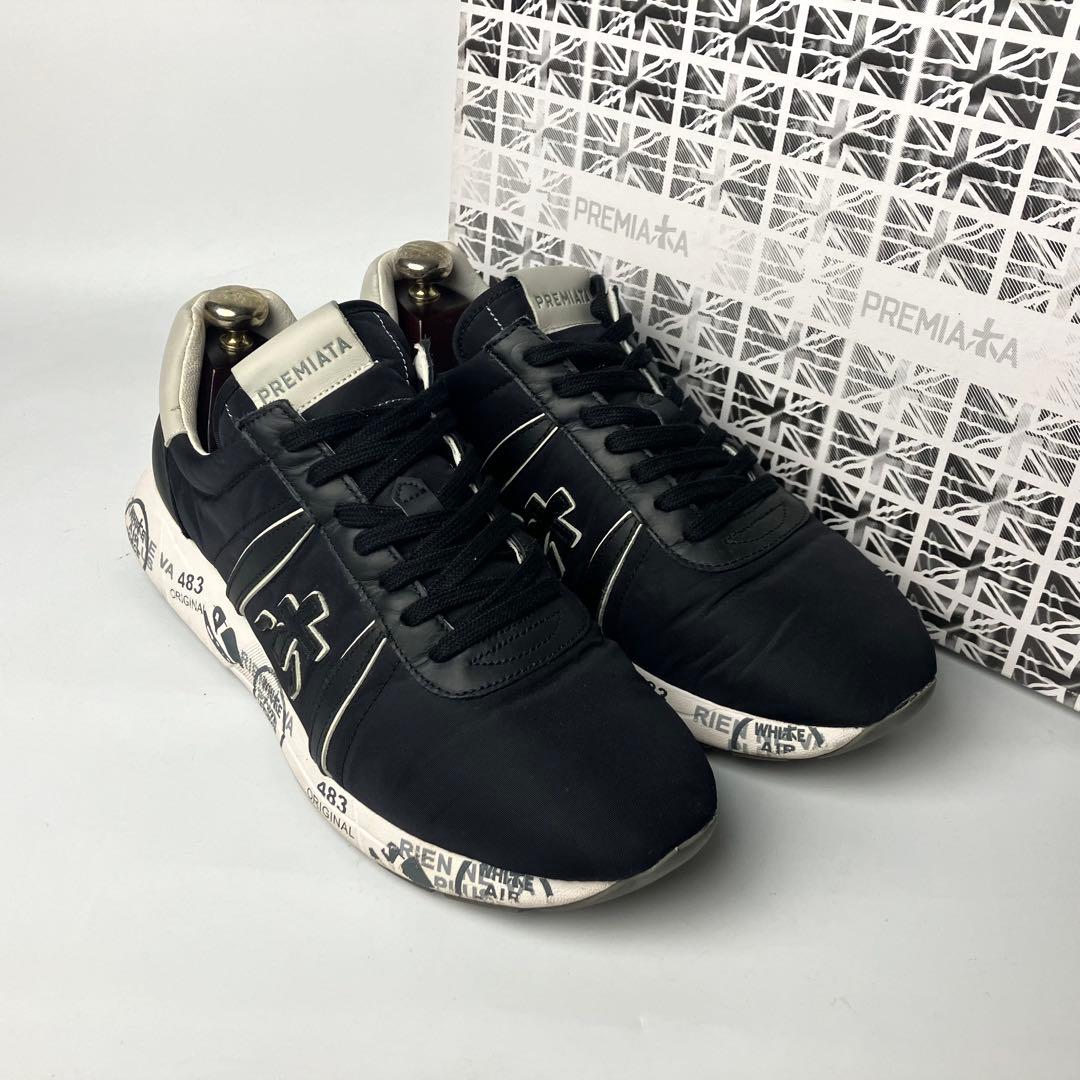 テラ　PREMIATA　プレミアータ　ナイロン　ロートップスニーカー黒43