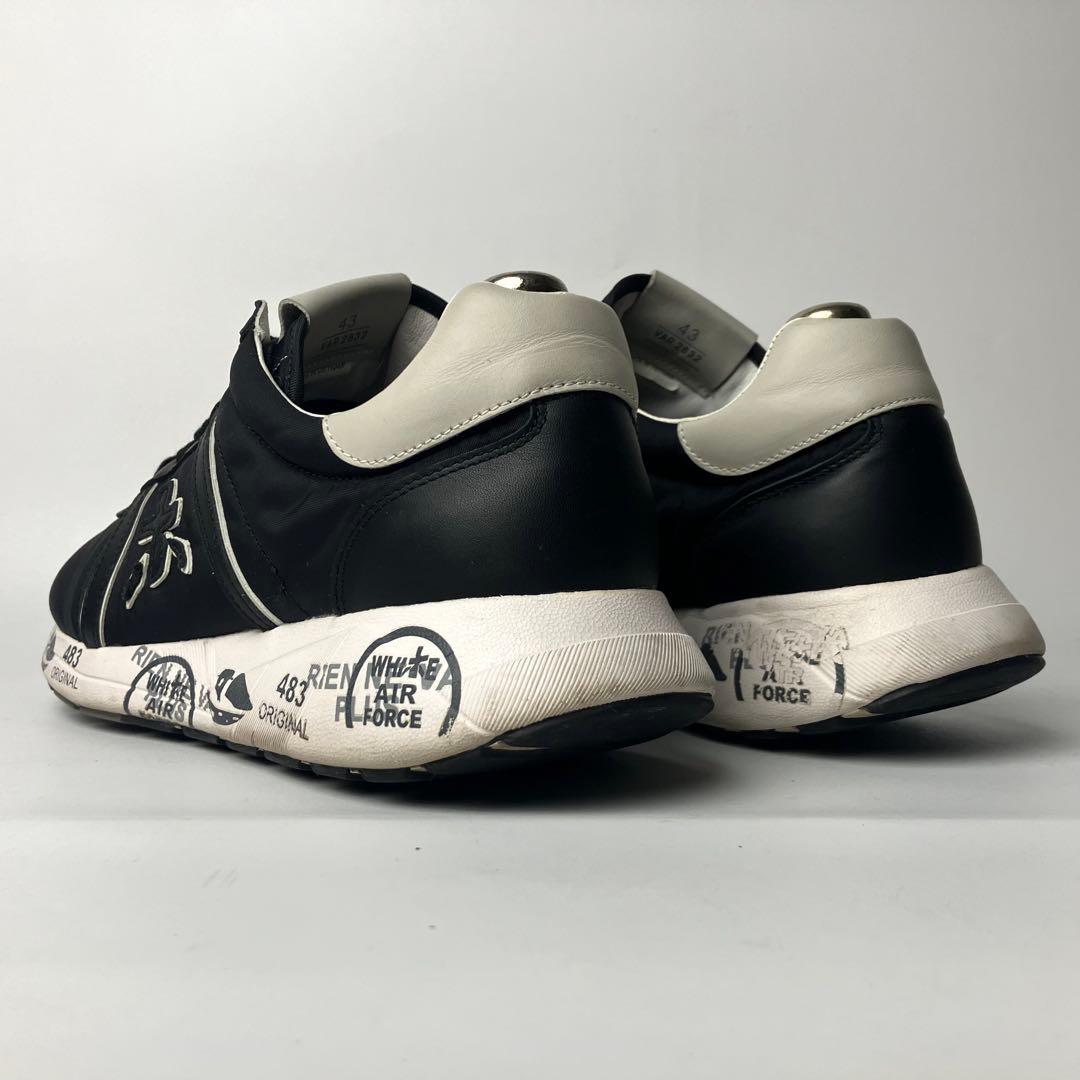 テラ　PREMIATA　プレミアータ　ナイロン　ロートップスニーカー黒43