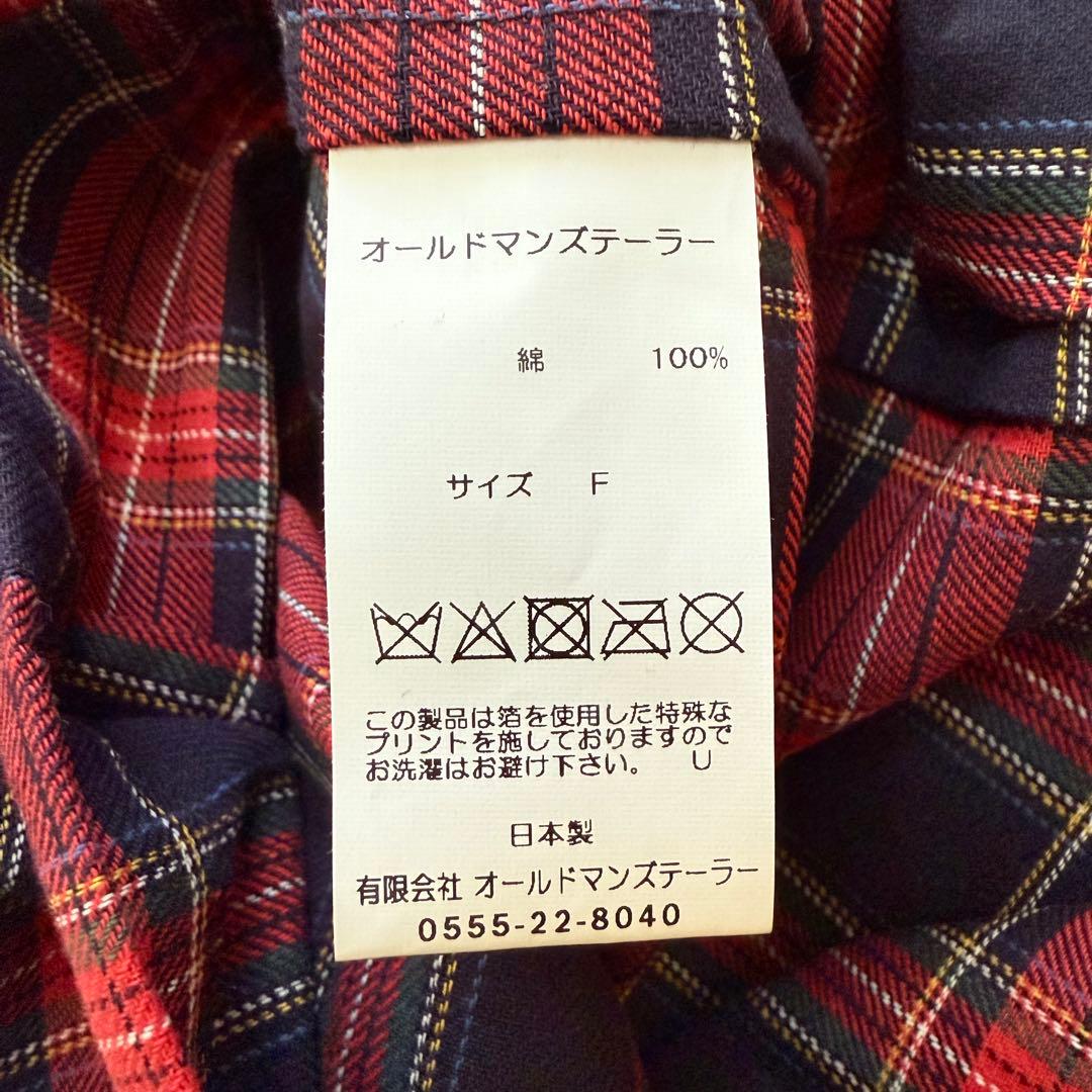 オールドマンズ テーラー トートバッグ タータンチェック ネイビー 未使用級