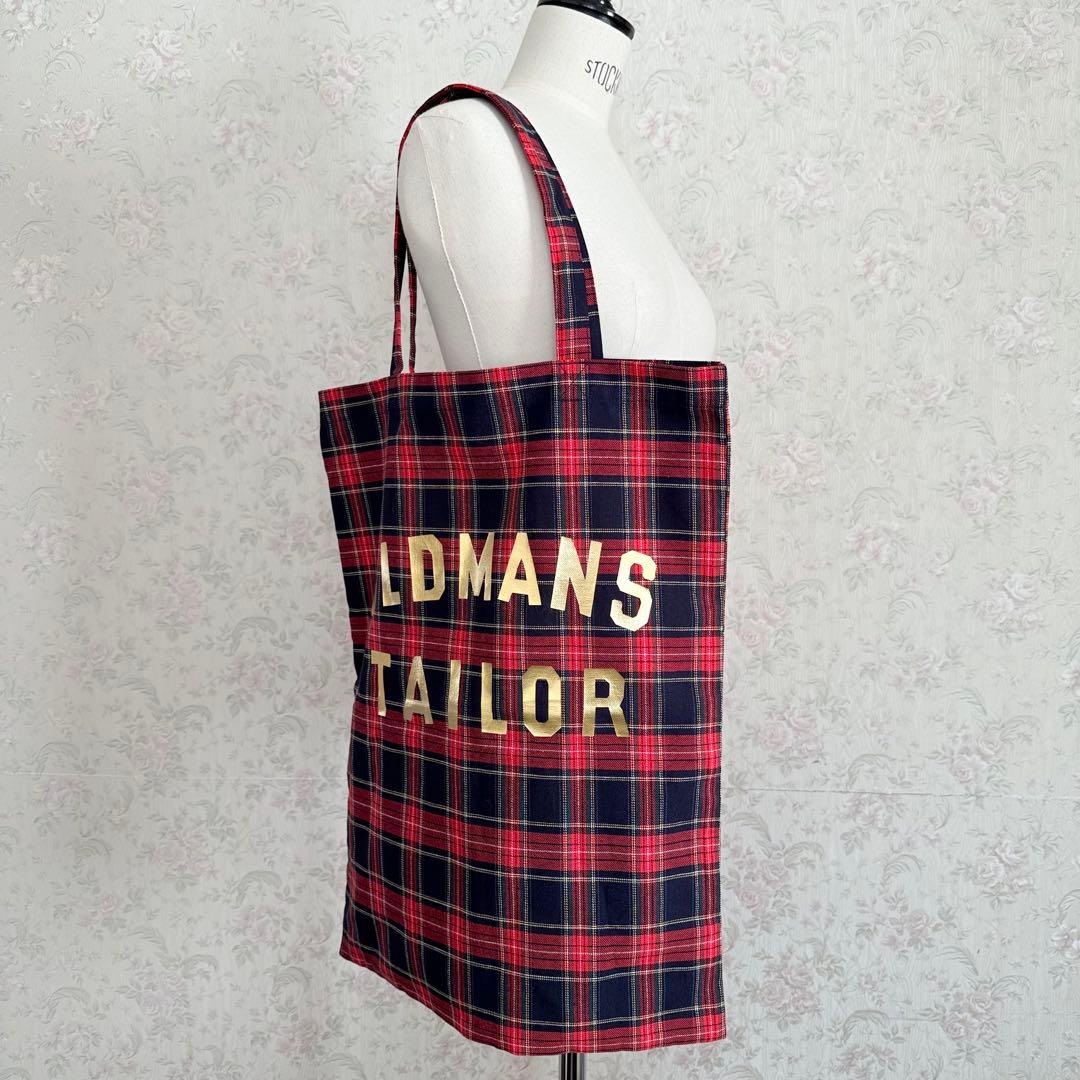 オールドマンズ テーラー トートバッグ タータンチェック ネイビー 未使用級