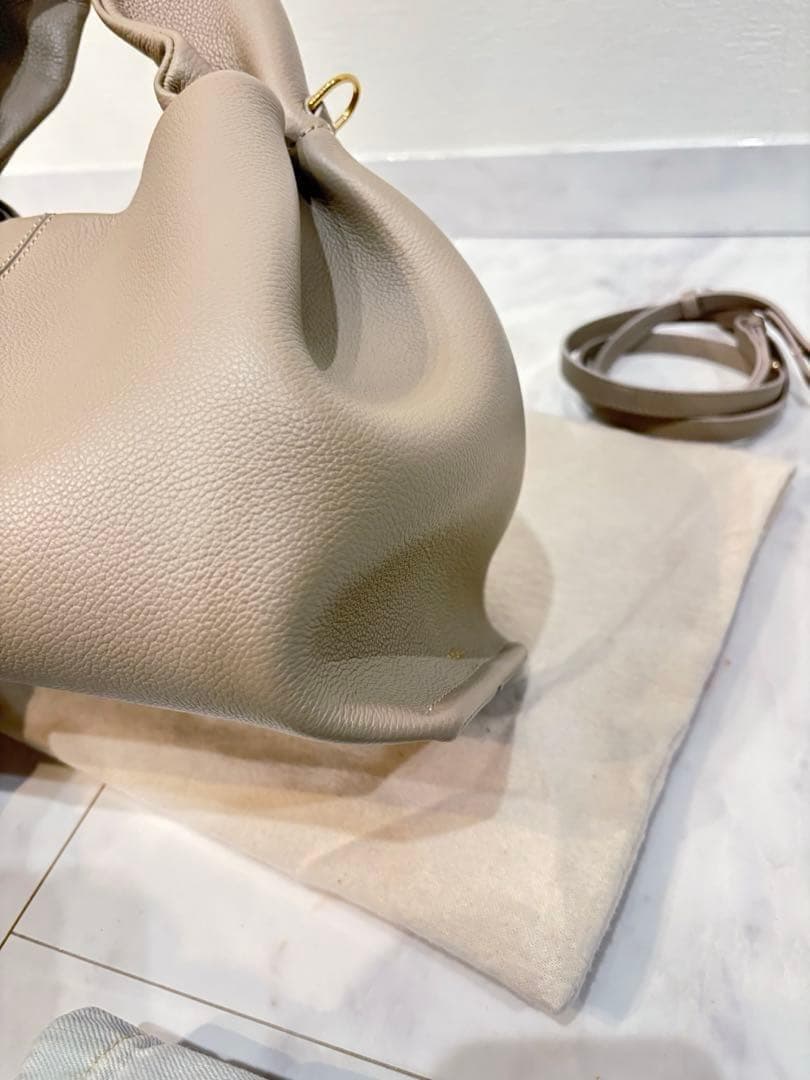 polene Numero Neuf Mini グレー ショルダーバッグ