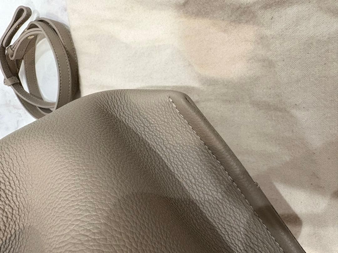 polene Numero Neuf Mini グレー ショルダーバッグ