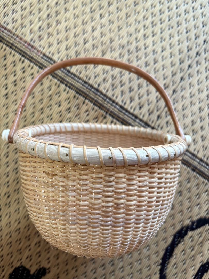 ナンタケットバスケット ６インチ持ち手付き
